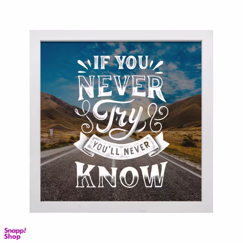 تابلو مدل انگیزشی اگر هرگز تلاش نکنید هرگز نخواهید فهمید YFW2116