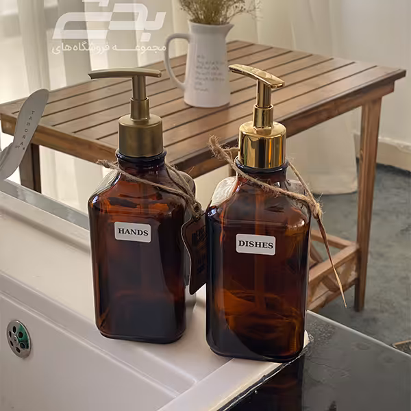 جا مایع شیشه ای مدل پارلا قهوه ای طلایی دنیز