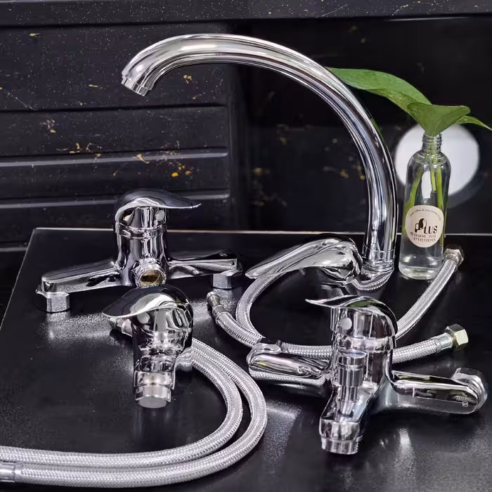 (ارسال رایگان به همراه هدیه و تخفیف) مجموعه 4 تکه شیرآلات آمرتات 