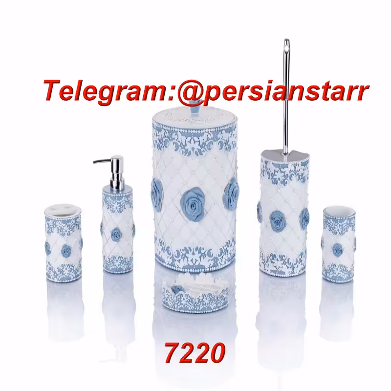 سرویس بهداشتی کنتراست 6 پارچه رزین 7220 آبی