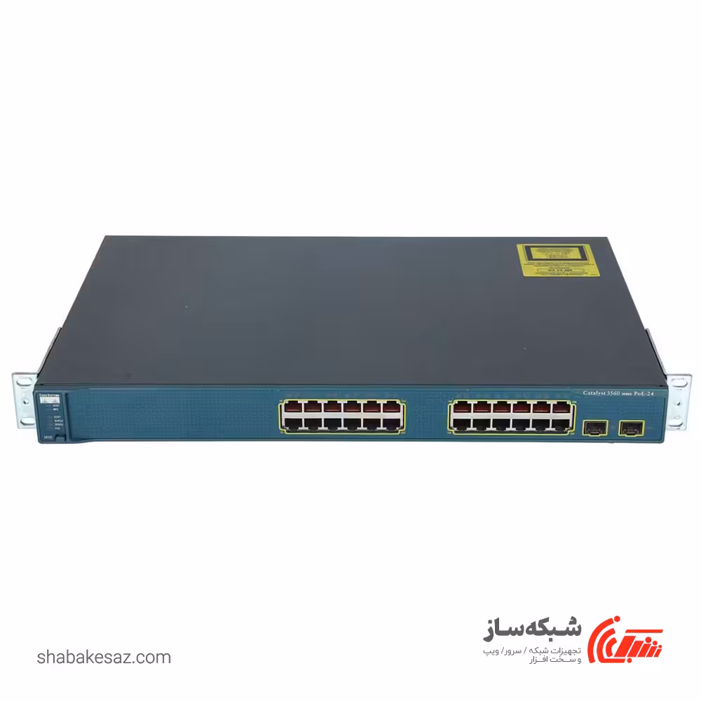 قیمت و خرید سوییچ سیسکو Cisco WS-C3560-24PS-S رکمونت 24 پورت 10/100Mbps با توان POE 370W - شبکه ساز