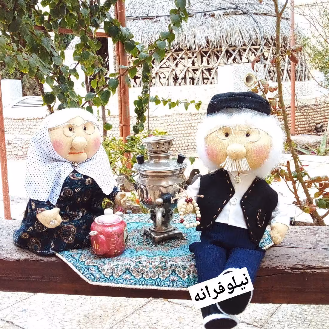 عروسکهای سنتی ننجون واقاجون ایستاده ونشسته قابل اجرادررنگهای مختلف  به صورت تک وعمده