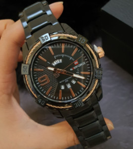 ساعت مردانه اورجینال رومانسون بند فلزی مشکی Naviforce