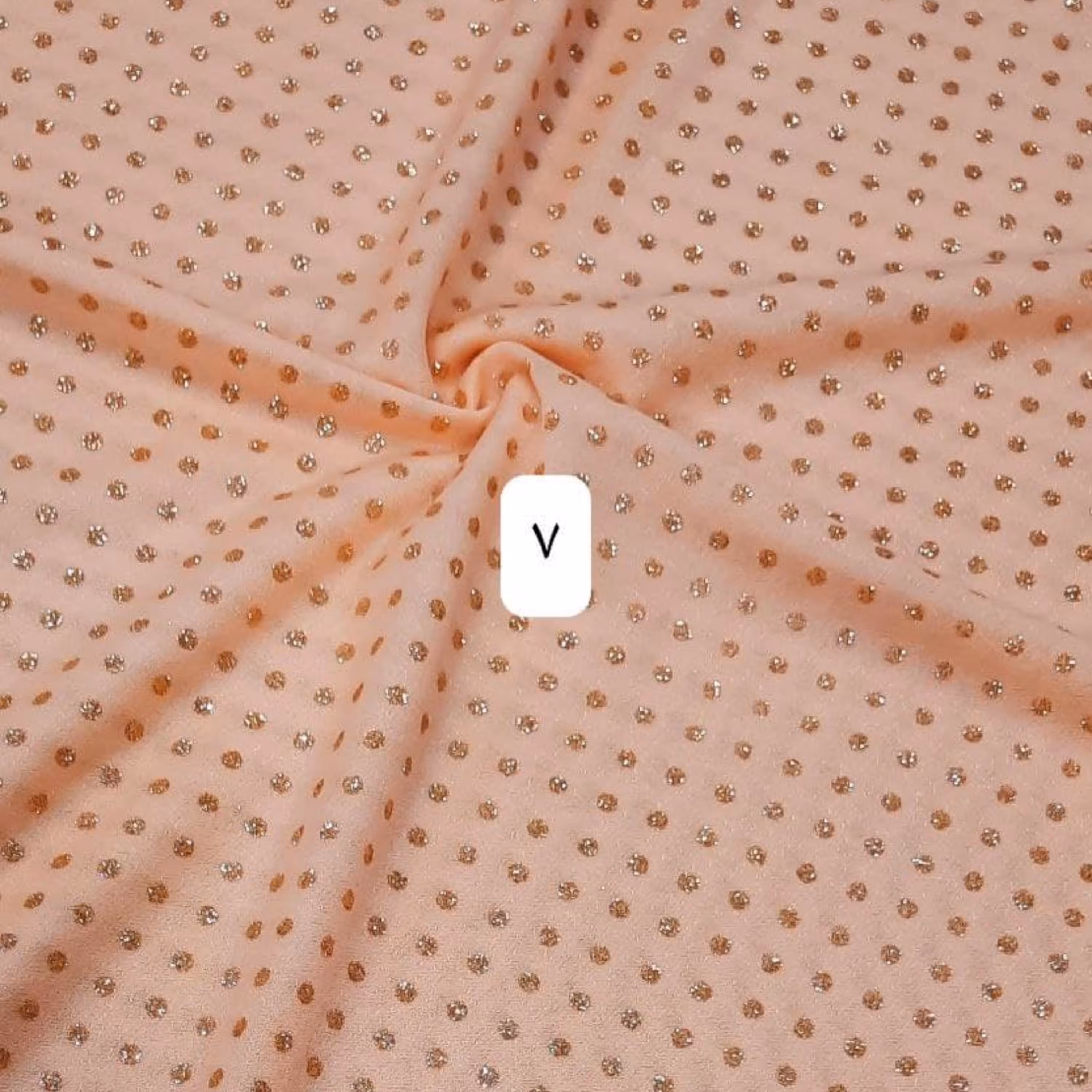 پارچه حریر توپ توپی اکلیلی کشی عرض 150cm (لخت و ریزش دار بسیار خوش حالت) (7)