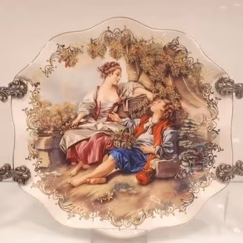 شیرینی خوری لیلی مجنون دسته پیوتر قطر 25 مناسب برای میوه وشیرینی  هزینه ارسال پس کرایه