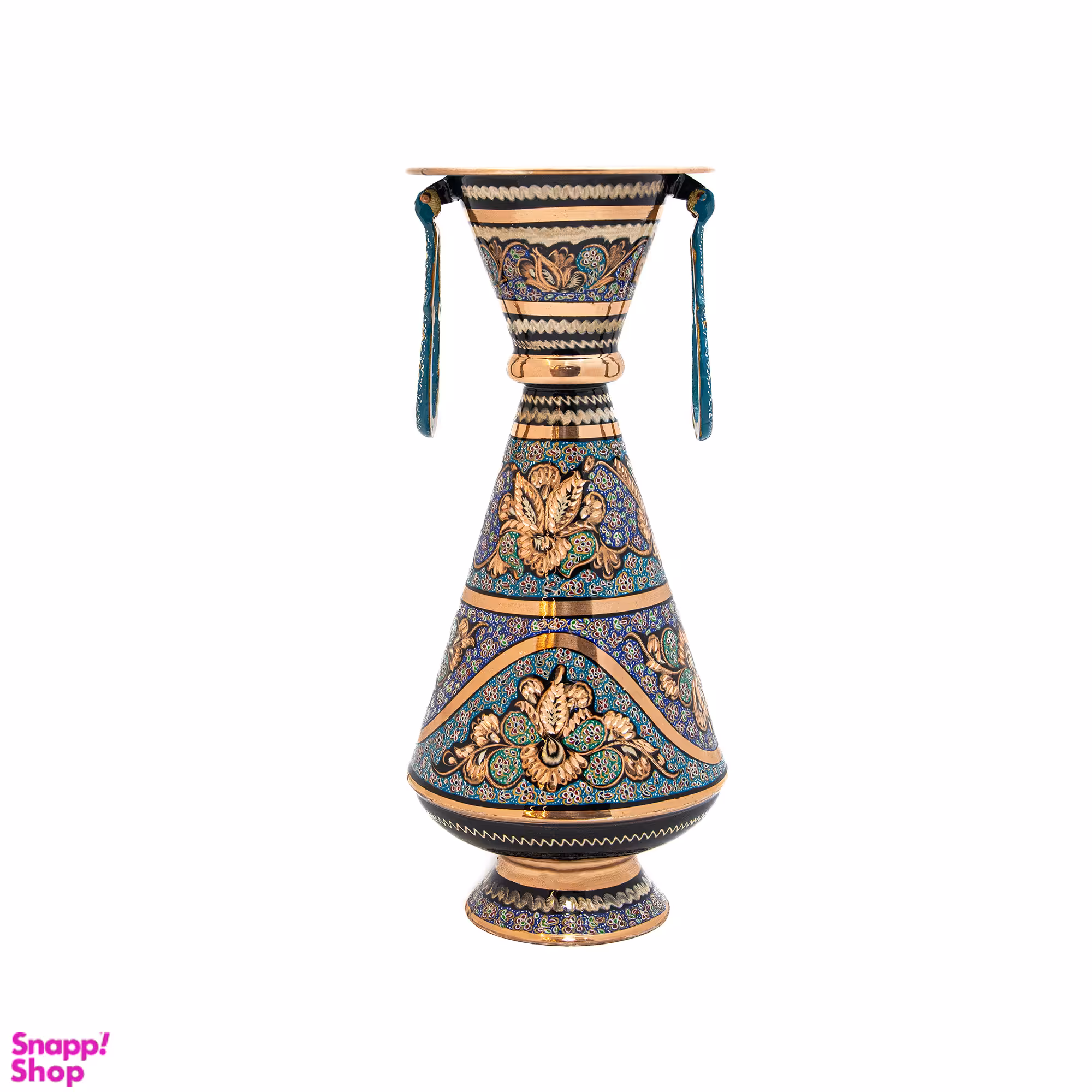 گلدان گوشواره دار الماس تراش تذیب و نقاشی مینیاتوری کد 7218