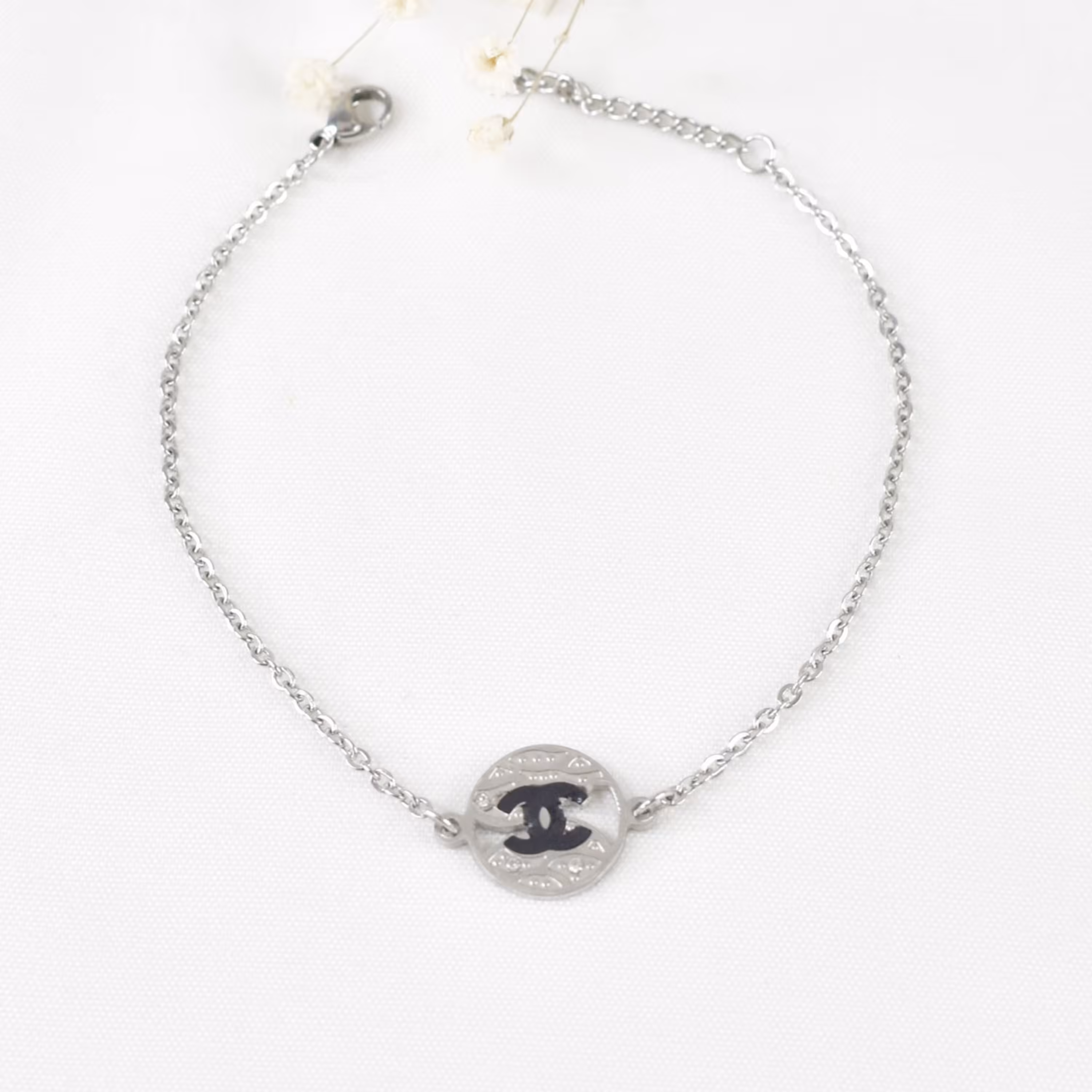 دستبند طرح چنل برند استیل کد 7023