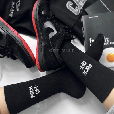 جوراب ساقدار تکست دار مشکی نخ پنبه فری سایز