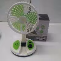 پنکه شارژی ولوم دار  و چراغ دار دو حالته