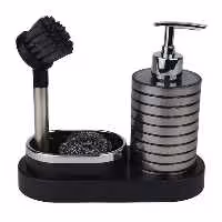 ست جا مایع کنار سینک بازن مدل تایلندی به همراه فرچه و اسکاچ