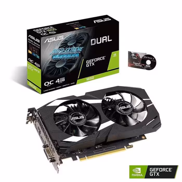 کارت گرافیک ایسوس مدل ASUS DUAL GTX1650 O4G D5