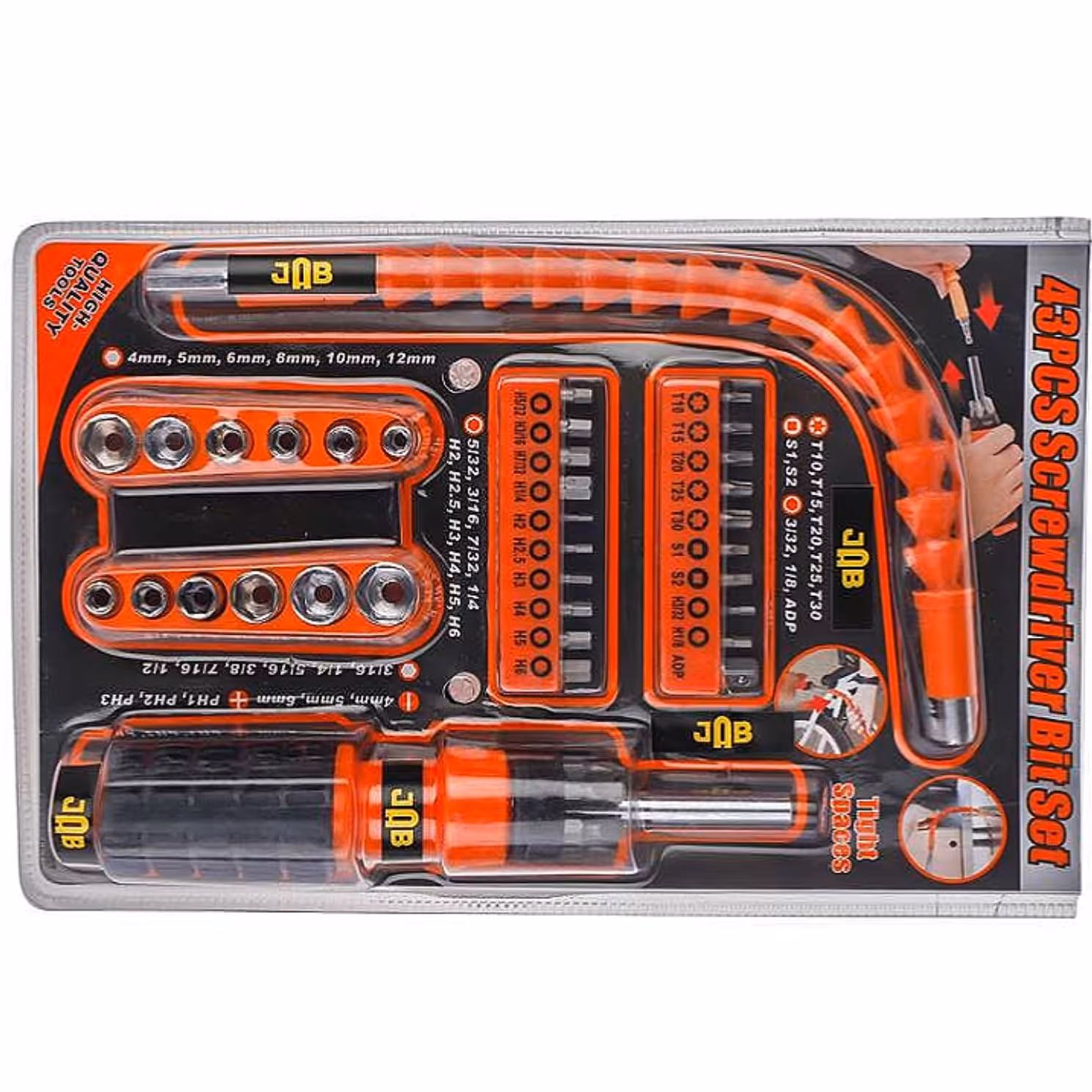 پیچ گوشتی و سری پیچ گوشتی و سری بکسخ و بسنه 43 عددی