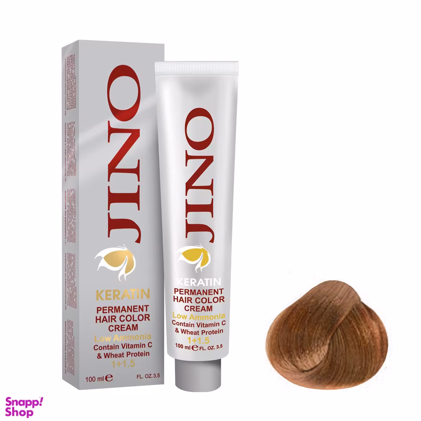 رنگ مو ژینو (Jino) شماره 7.334 رنگ بلوند عسلی متوسط حجم 100 میلی‌لیتر