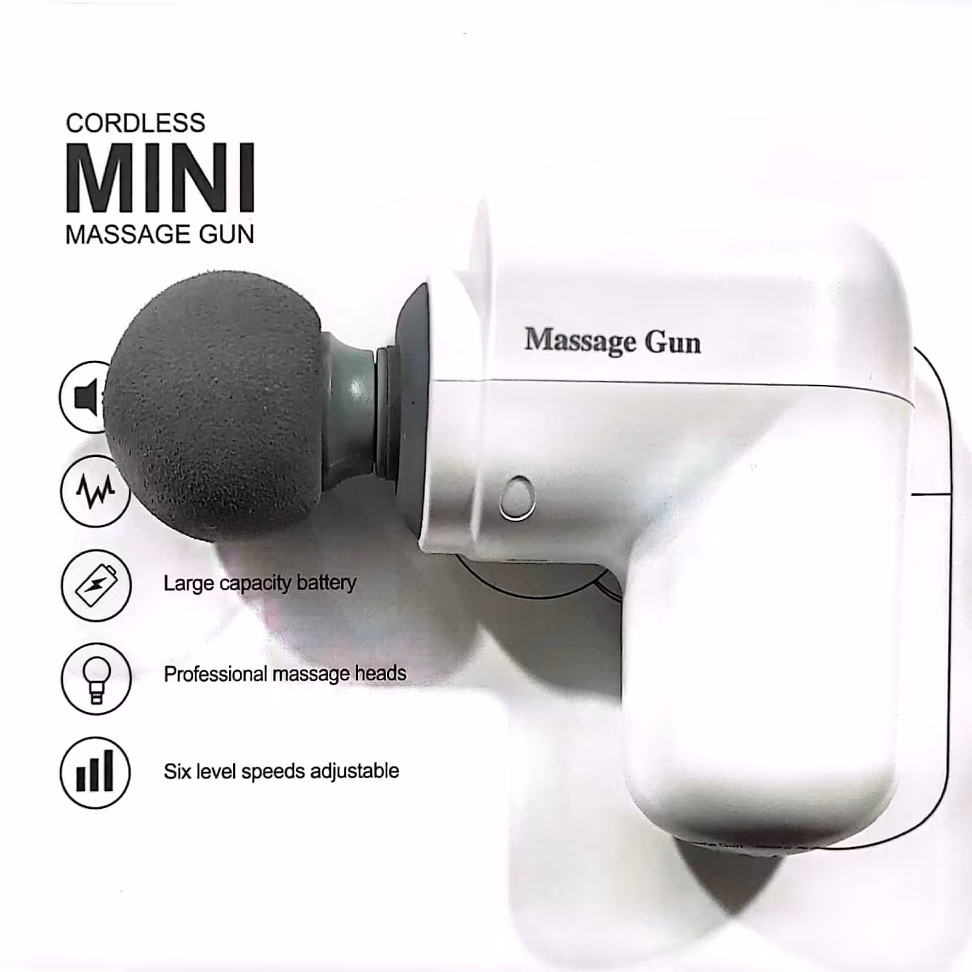 ماساژور تفنگی گان مدل  PL-658 سفید رنگ