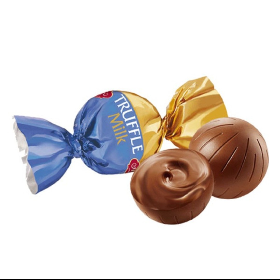 شکلات ترافل گرد ABK اوکراین مدل بیسکویتی شیری بسته 1 کیلوییABK truffle chocolate biscuit weight 1000 grams