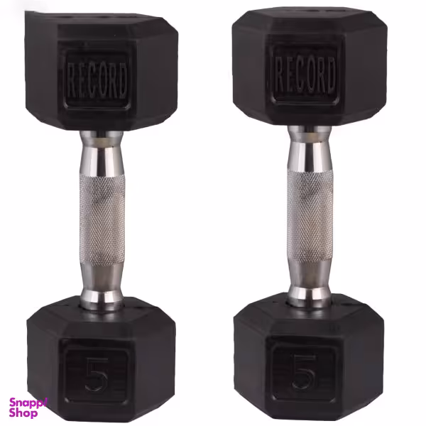 دمبل رکورد مدل N11 وزن 5 کیلوگرم بسته 2 عددی