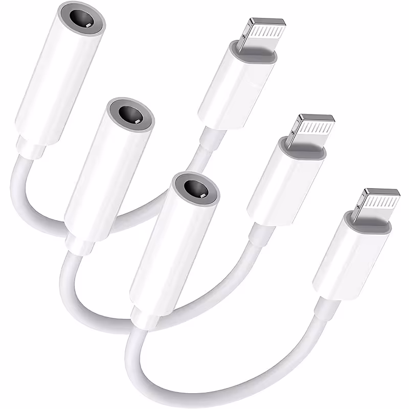 مبدل لایتنینگ به جک 3.5 میلی متری هدفون اپل Apple Lightning To Jack Adapter