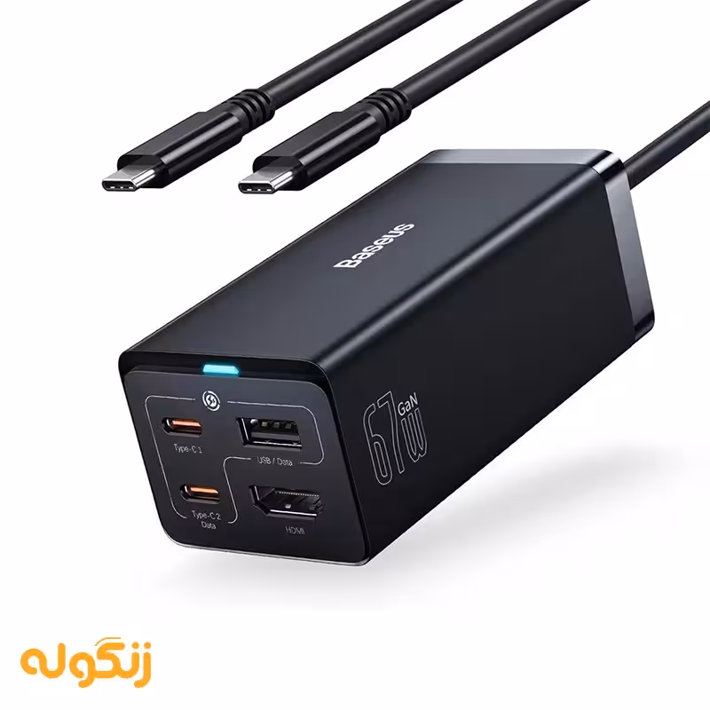 شارژر رومیزی 67 وات بیسوس Baseus GaN5 Pro مدل CCGP110201 - زنگوله