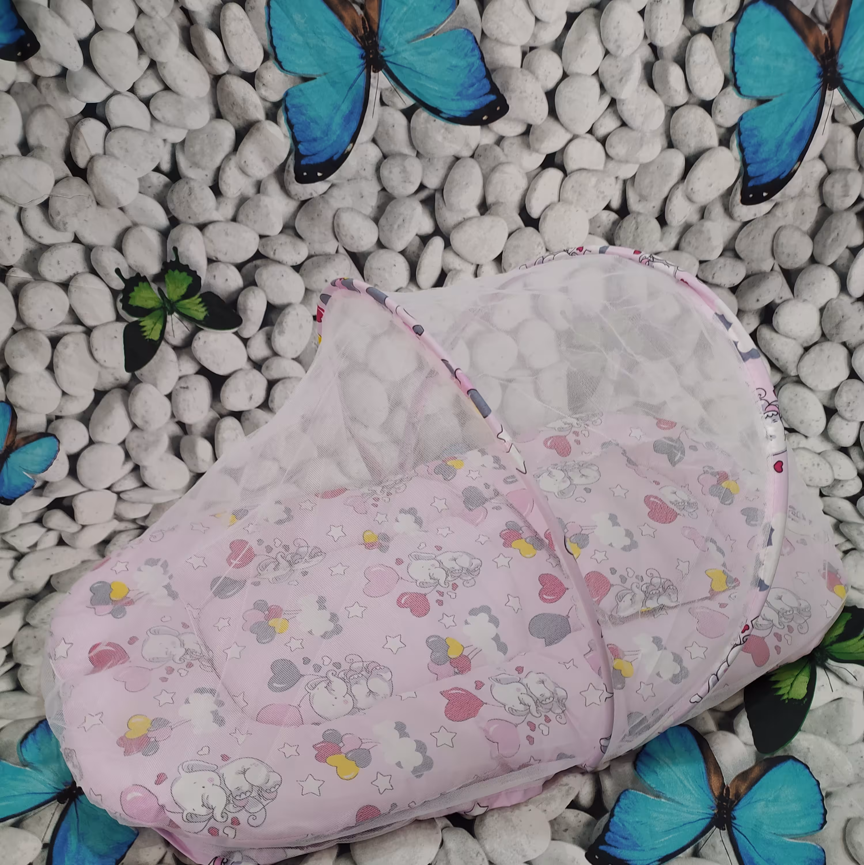 پشه بند تشک دار  همراه بالشتک جنس تترون