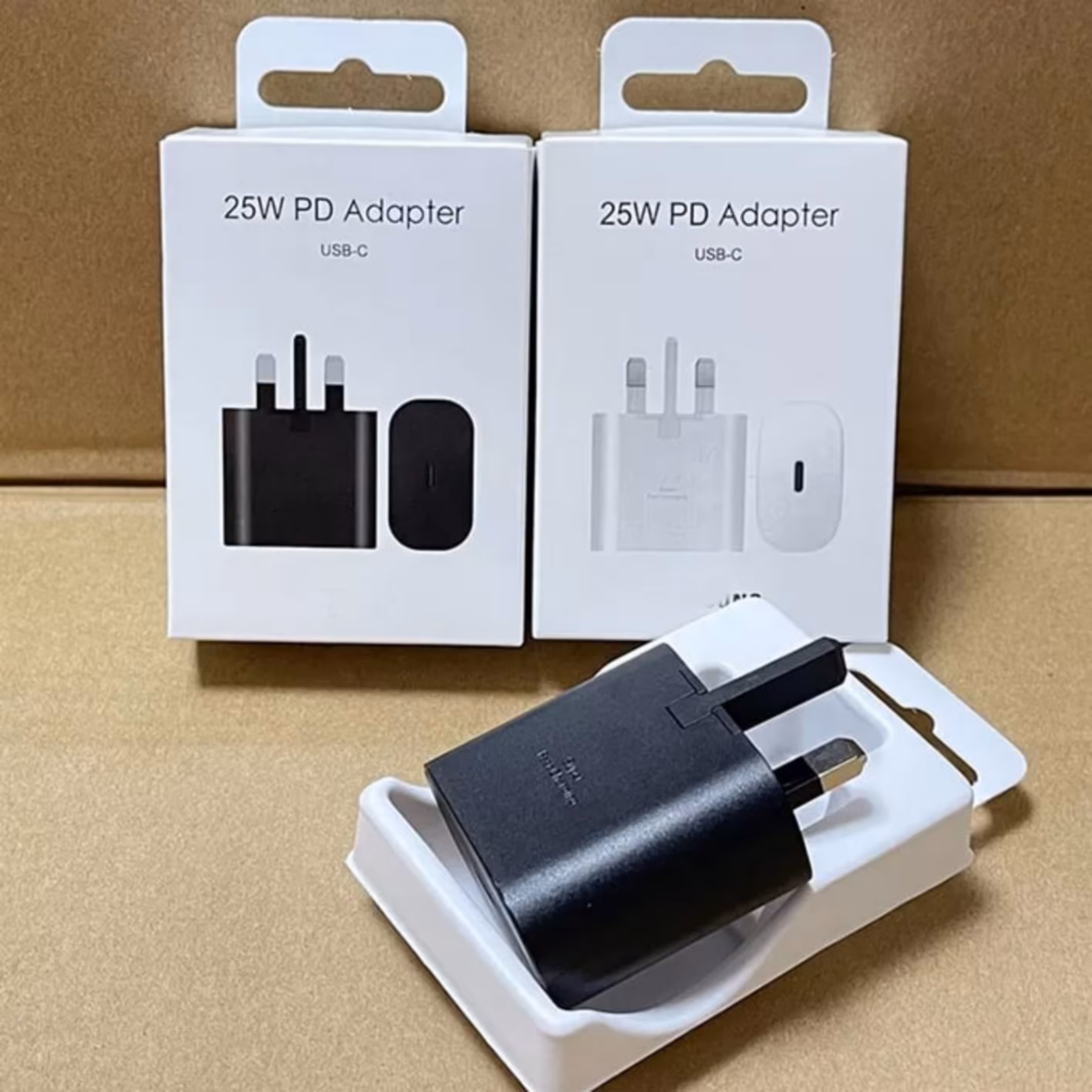 شارژر اورجینال 25w pd adater سامسونگ ارسال رنگ بصورت رندوم مشکی یا سفید