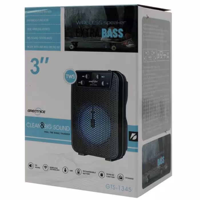 اسپیکر بلوتوثی قابل حمل گریت نایس مدل GTS-1345