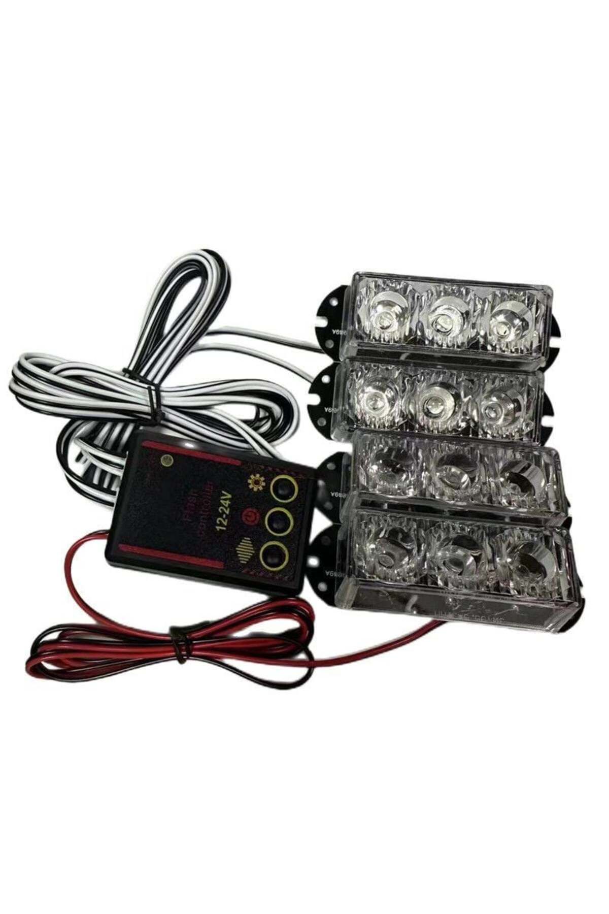 چراغ خودرو زرد لامپ FAKAR 3X4 LED سفید 12 24V LAPA534 1 Genel Markalar