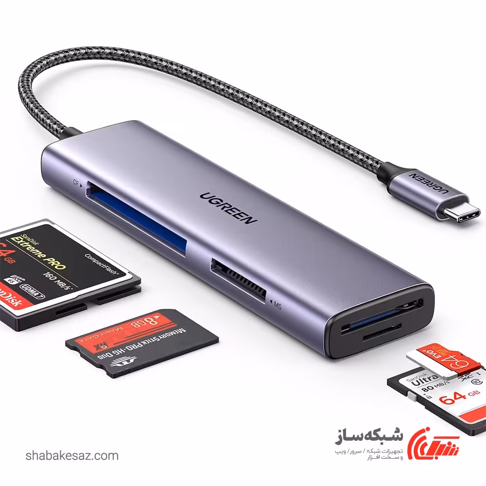 قیمت و خرید کارت خوان یوگرین UGREEN CM627 Type C - شبکه ساز