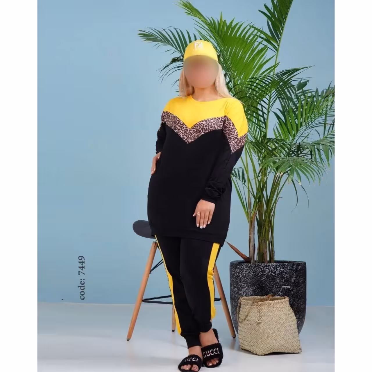 ست بلوز شلوار زنانه نواری سایز 44 تا 48