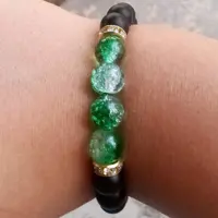 دستبند زنانه و دخترانه با مروارید یخی و اونیکس نیل