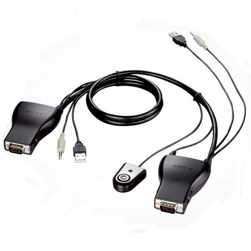 سوییچ KVM دو پورت USB دی لینک مدل KVM-222 با جک 35 میلیمتری صدا
