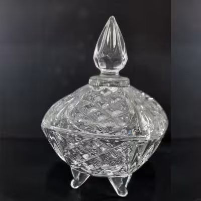 شکلات خوری کریستال تراش خورشیدی طرح مربع