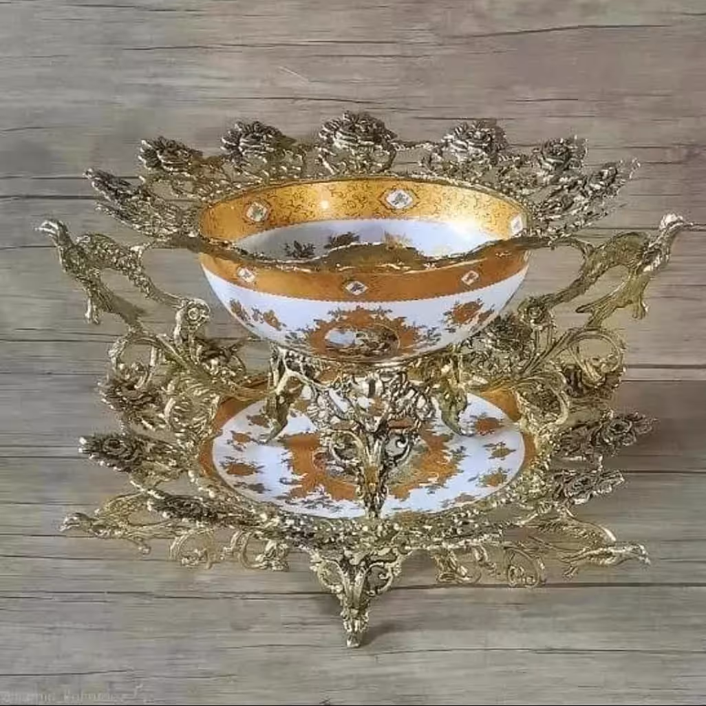 میوه خوری و شیرینی خوری برنز 