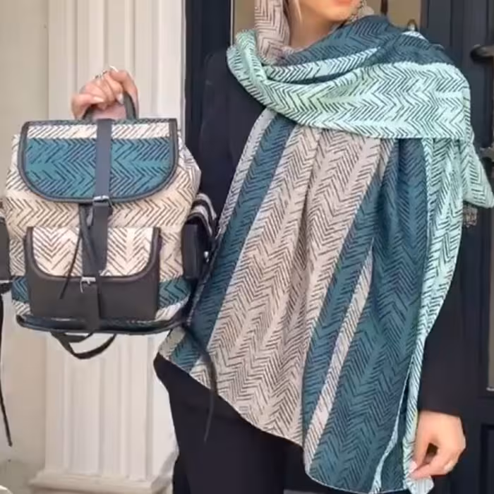ست کوله پشتی  و شال فوق العاده شیک