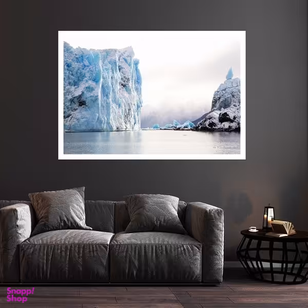 تابلو بکلیت طرح منظره کوه یخ مدل قاب شاسی W-s8982