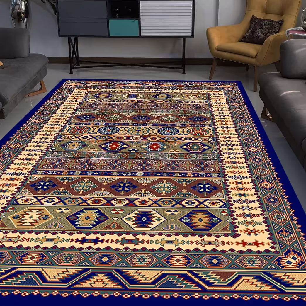 کاور فرش و روفرشی کشدار طرح سنتی جذاب 12 متری با بهترین کیفیت و چاپ کد 1114
