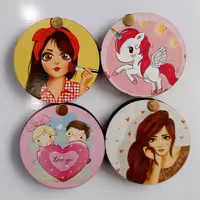 آینه جیبی چوبی فانتزی 