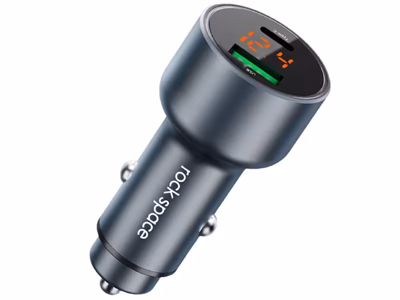 شارژر فندکی فست شارژ ماشین راک اسپیس RAU0680 C303