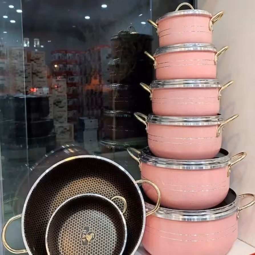 سرویس قابلمه هلنا دسته طلایی