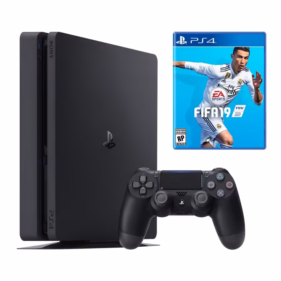 کنسول بازی سونی پلی استيشن 4 اسلیم با حافظه 500 گیگابایت به همراه بازی  فیفا 19