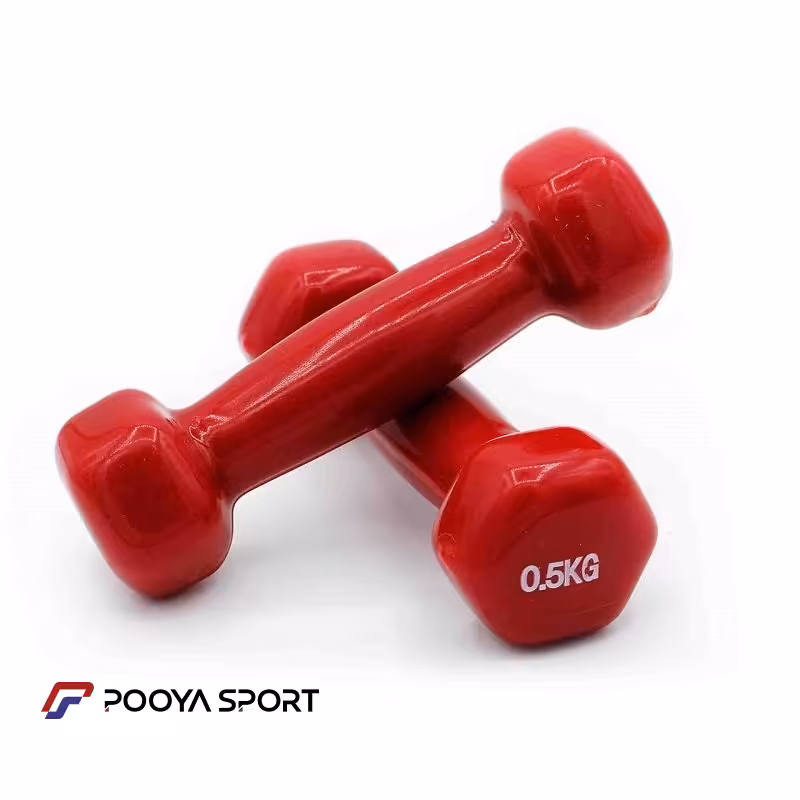 دمبل ایروبیک 0.5 کیلوگرمی روکش دار بسته دو عددی