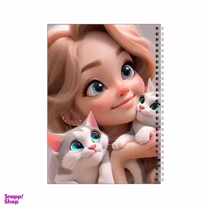 دفتر مشق 50 برگ بامبیلیپ طرح دختر و بچه گربه ها کد 0338957
