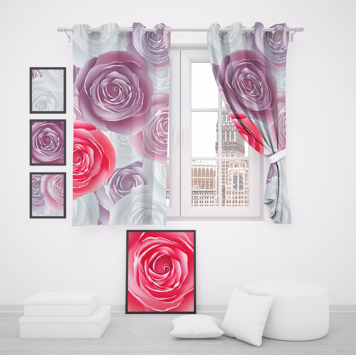 پرده پولکی ابعاد 140 در 180  سانتی متر  دو عددی 126