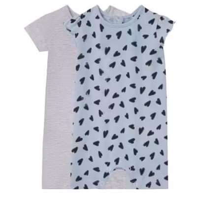 پک دو عددی جامپسوت بچگانه برند آلمانی lupilu سایز 2تا4 ماه رامپر لوپیل