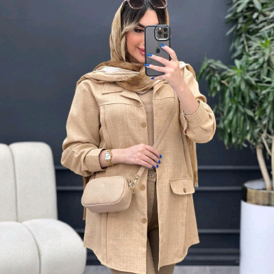 شومیز مانتویی پیله دار