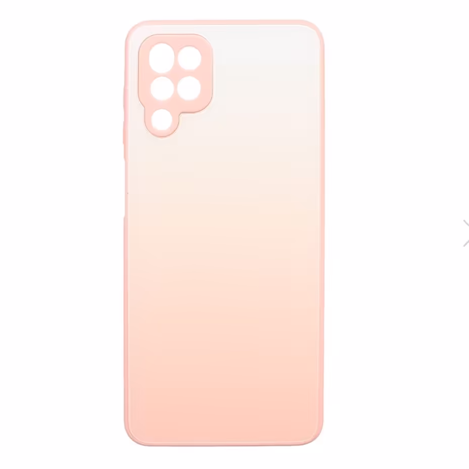 قاب سامسونگ A12 و M12 و F12 مدل پشت گلس دو رنگ صورتی ارسال به سراسر ایران 