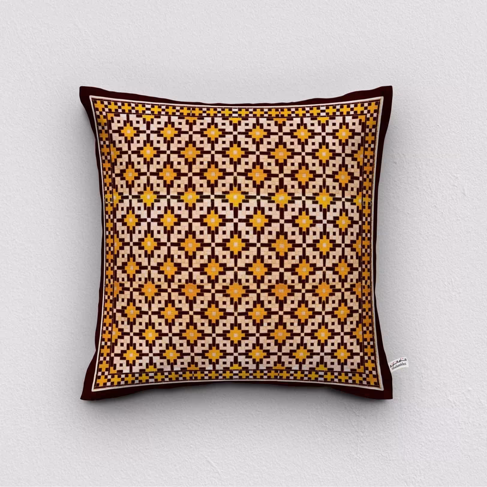 کوسن مخمل چاپی طرح  کلاسیک کد 1