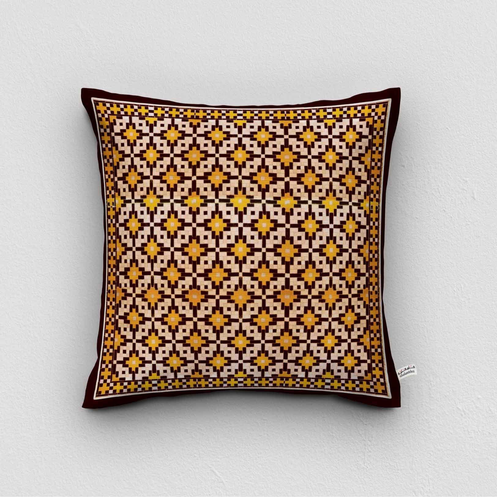 کوسن مخمل چاپی طرح  کلاسیک کد 1