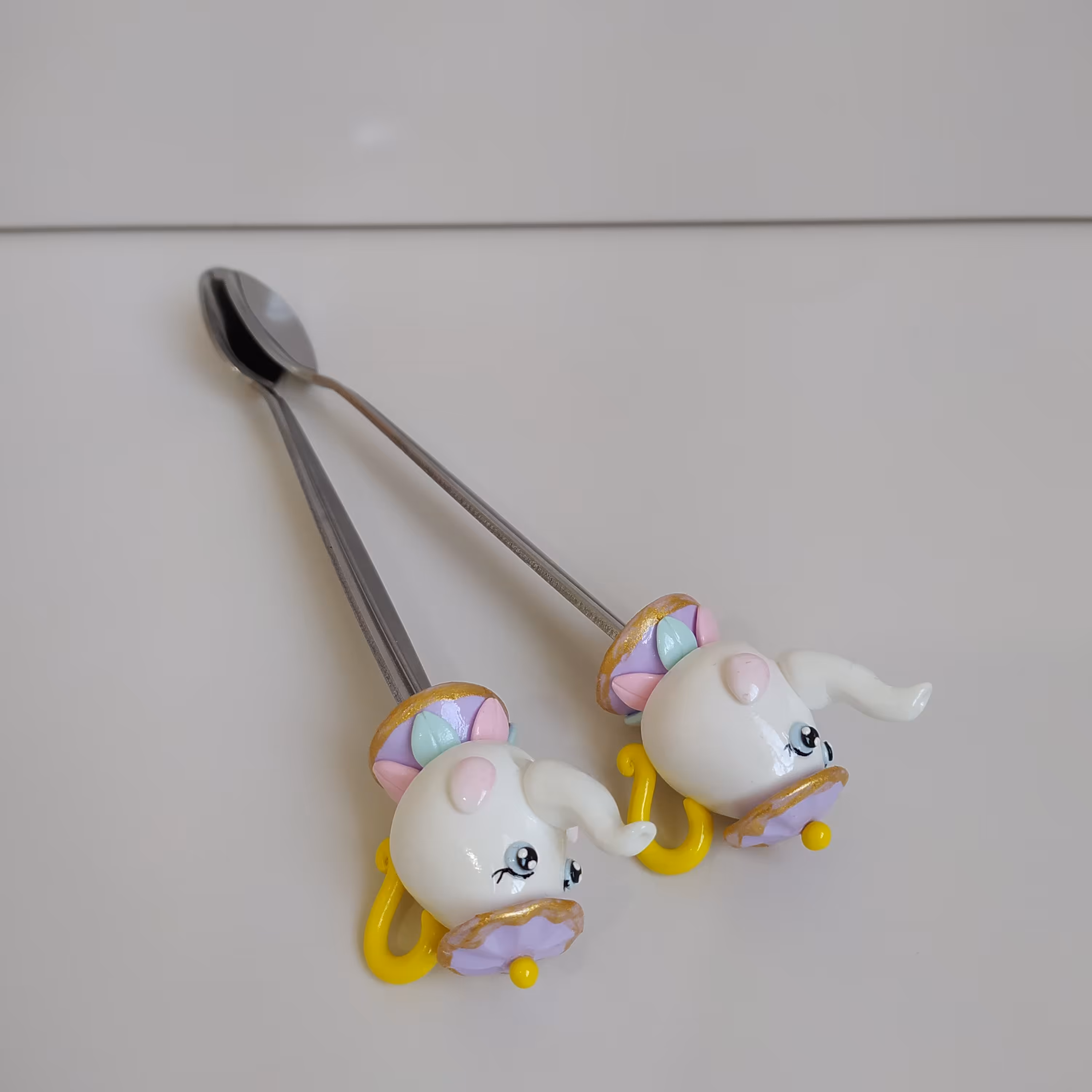 قاشق مرباخوری قاشق بستنی خوری طرح قوری دیو و دلبر یک عددی