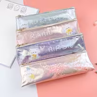 جامدادی تک زیپ هولوگرامی اکلیلی اورجینال برند black ANT صورتی آبی سبز بنفش جامدادی فانتزی خرسی براق هولوگرامی پولکی