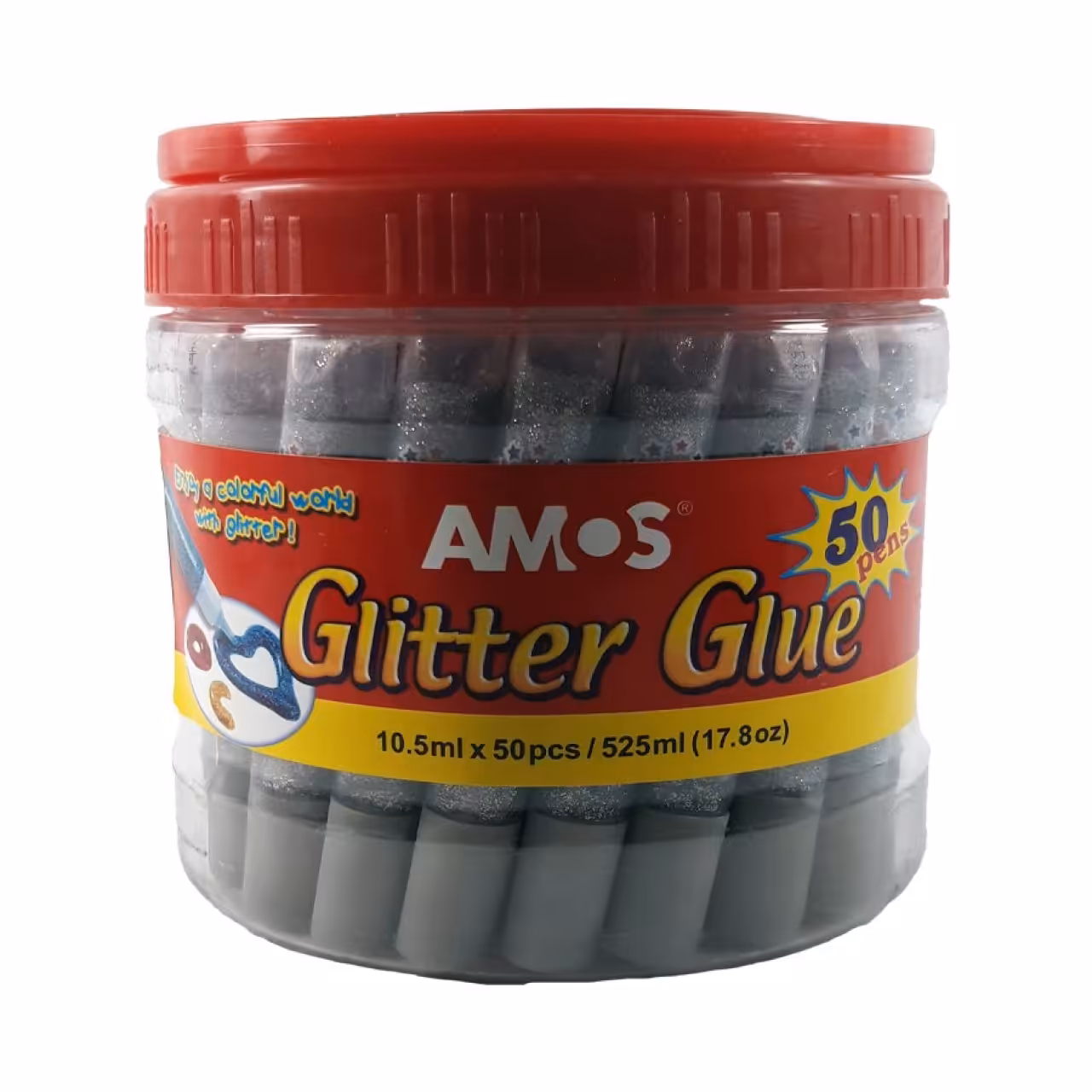 چسب اکلیلی آموس    نقره ای   بسته 50 عددی